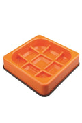 M-Pets Waffle Slow Feeder Pet Bowl Orange 1500ml