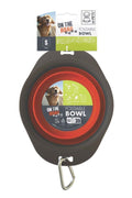 M-Pets On The Road Collapsible Travel Pet Bowl Orange 420ml
