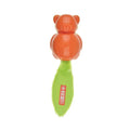 M-Pets On-Off Teddy Rubber Dog Toy Orange & Green