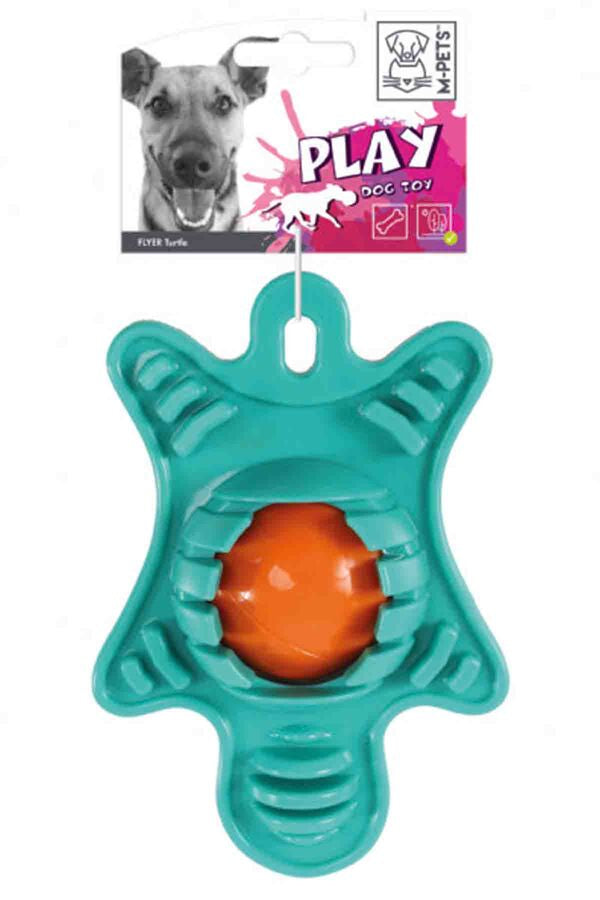M-Pets Flyer Turtle Rubber Dog Toy for Active Play