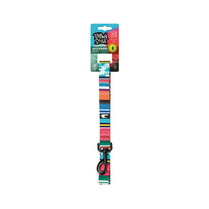 M-Pets Urban Style Jazz Stripes Dog Leash for Large Breeds