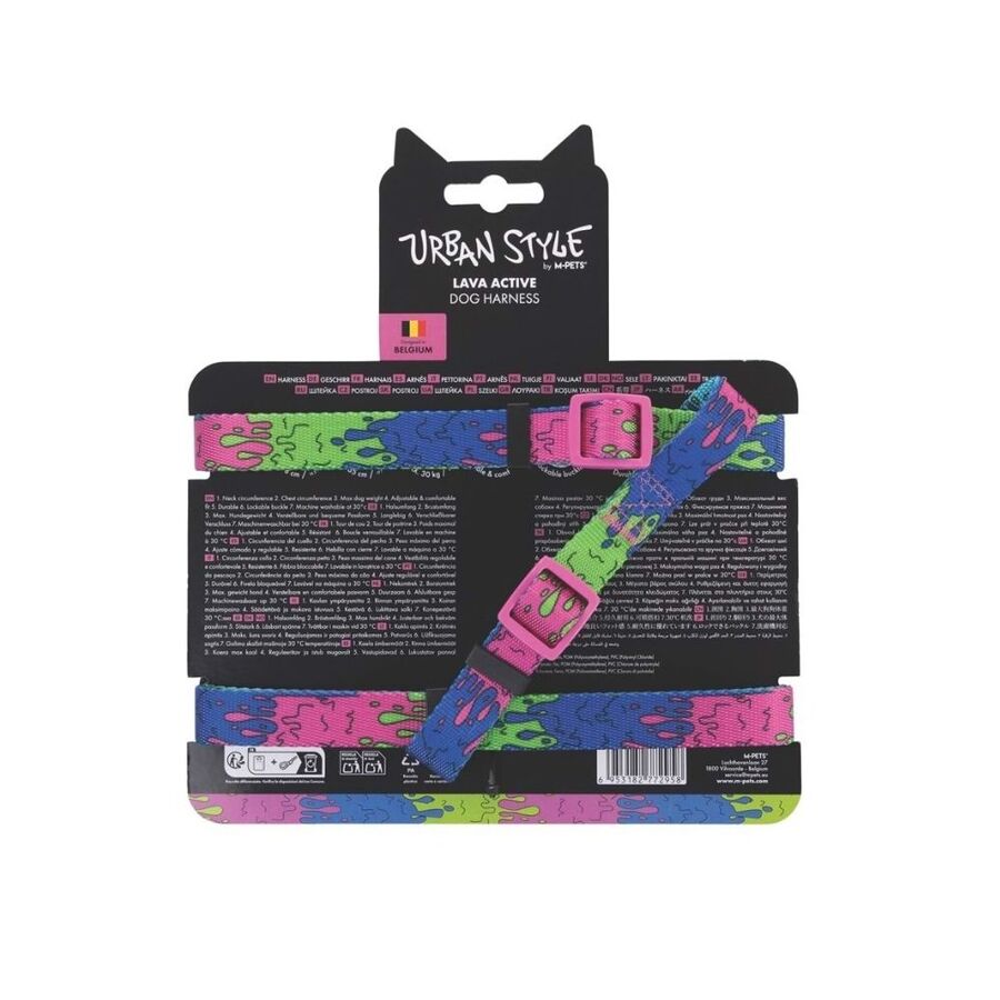 M-Pets Urbanstyle Lava Active Dog Harness Comfortable Fit Medium