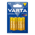Varta Longlife AA Alkaline Batteries for Low-Drain Devices 6 Pack
