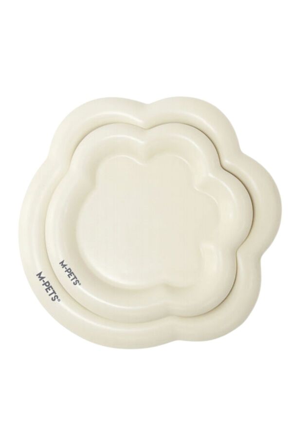 M-Pets Pawsy Ceramic Pet Bowl White for Food and Water 100ml