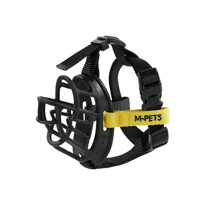 M-Pets Bark Guard Dog Muzzle for Small Breeds Black X-Small