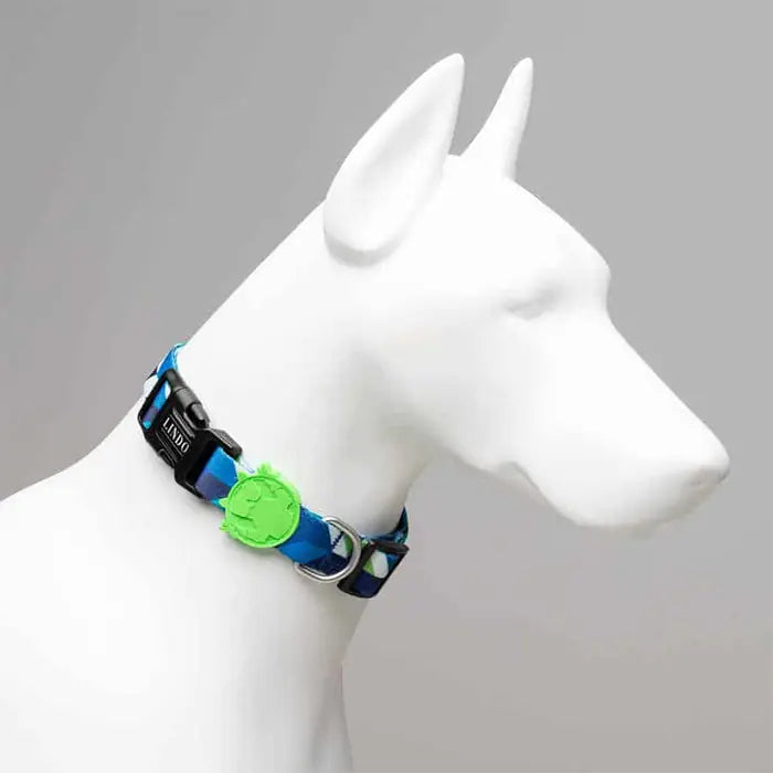 Lindo Blue Dream Adjustable Dog Collar for Small Breeds 30-44cm