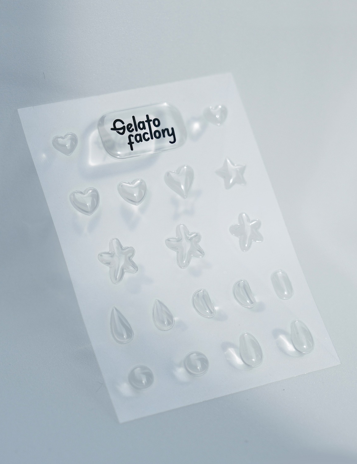 Gelato Factory 3D Deco Gel Art Shape 001 Nail Stickers 18 Pieces