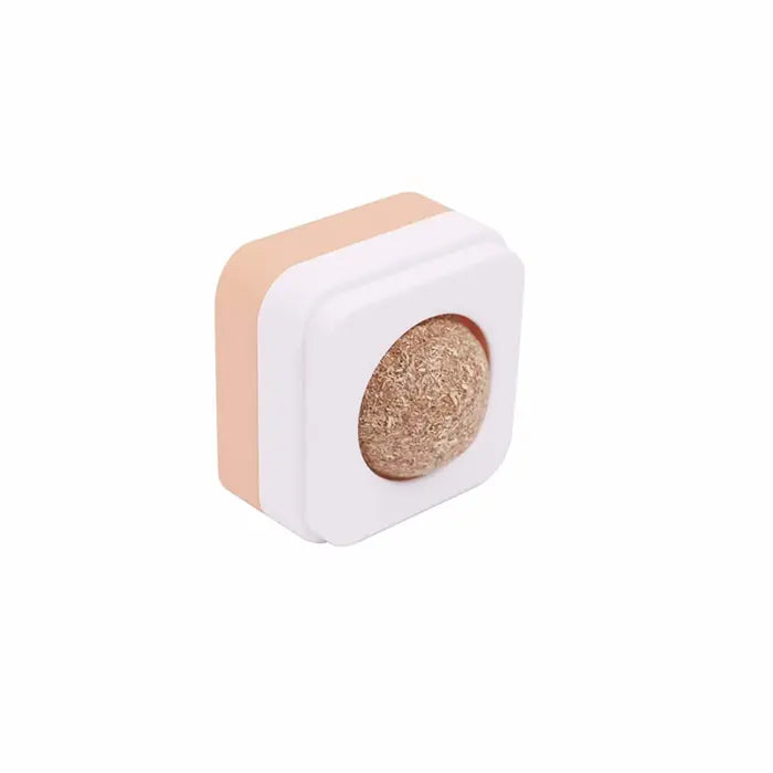 M-Pets Herball Gall Fruit Ball Cat Toy for Dental Care Beige