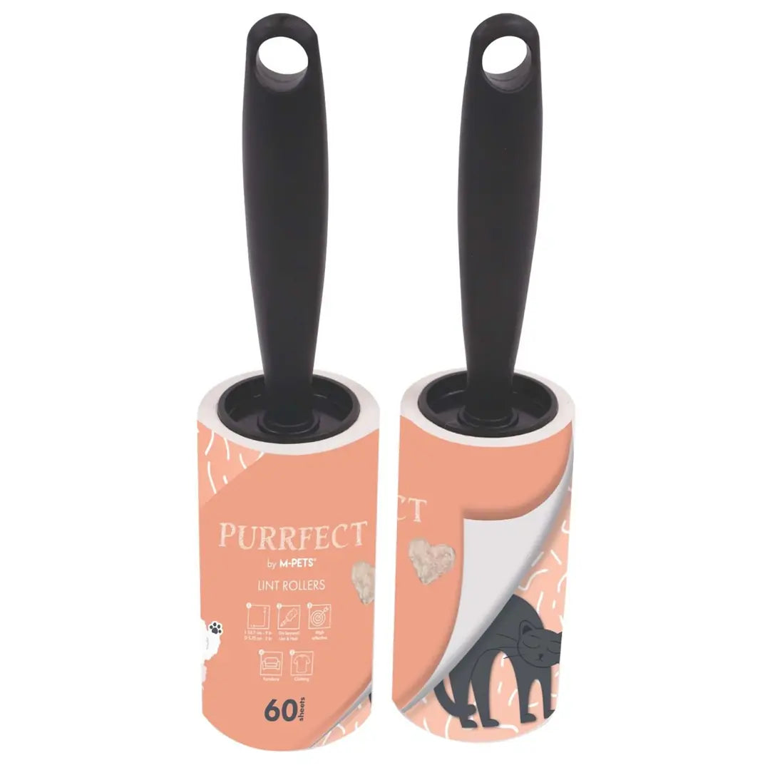 M-Pets Purrfect Pet Hair Remover Roller Pink 2x60 Sheets