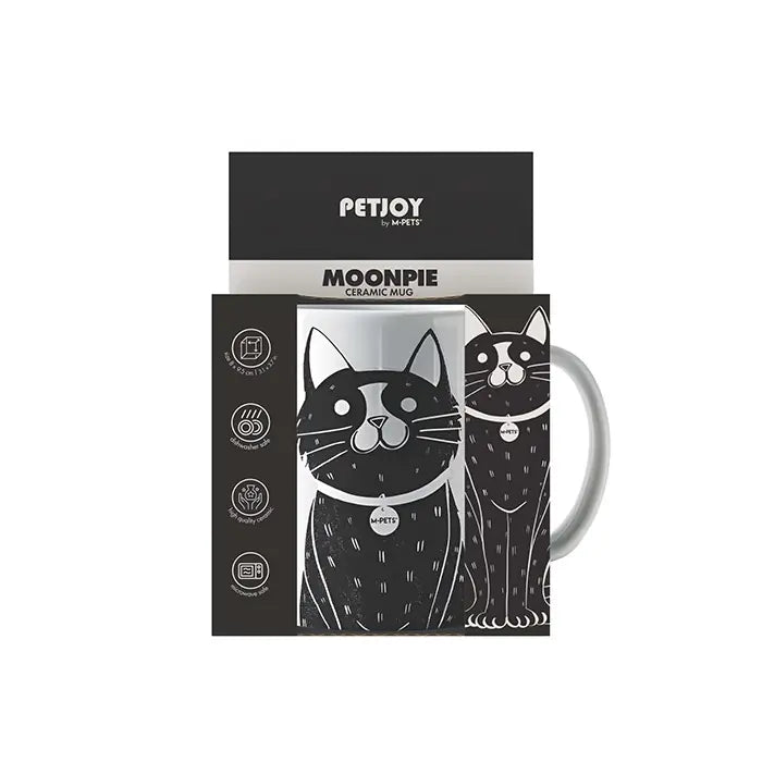 M-Pets Petjoy Moonpie Mug Black & White 350 ml