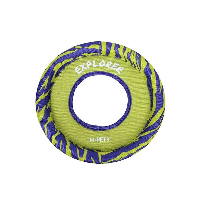 M-Pets Sprintpuff Frisbee Durable Dog Fetch Toy Purple & Green