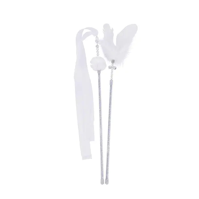 M-Pets Mooncat Interactive Cat Wand Toy Set White 2-Pack