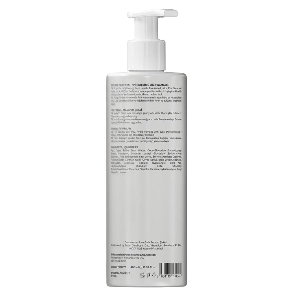 The Ceel Rice Milk Brightening & Hydrating Face Wash 400 ml