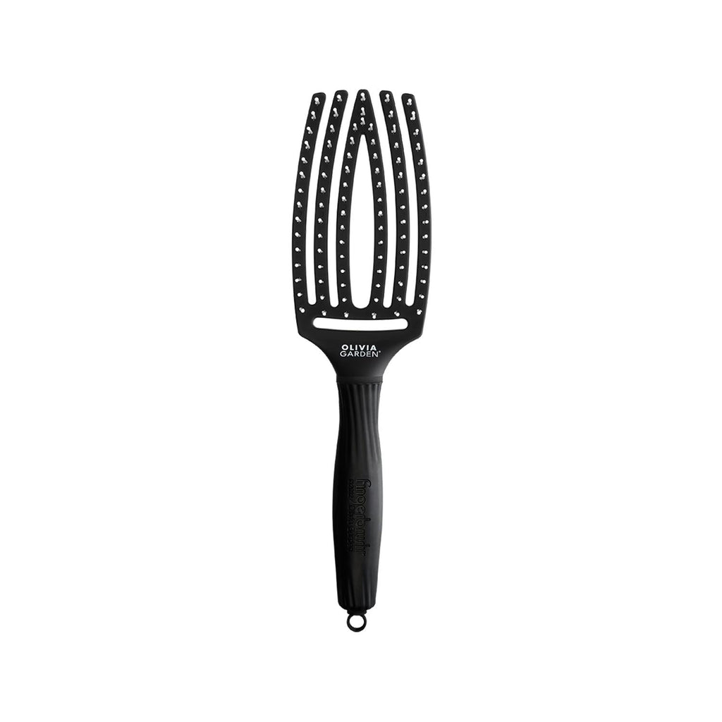 Olivia Garden Fingerbrush Care Iconic Nylon Bristles Black M