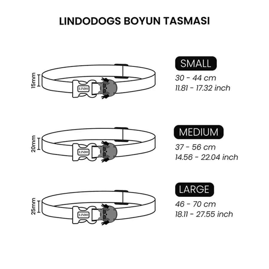 Lindo Large Dog Collar Stylish Patterned Accessory 46-70cm