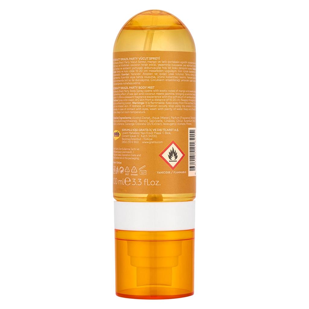 Bee Beauty Brazil Party Body Spray for Refreshing Scent 100 ml