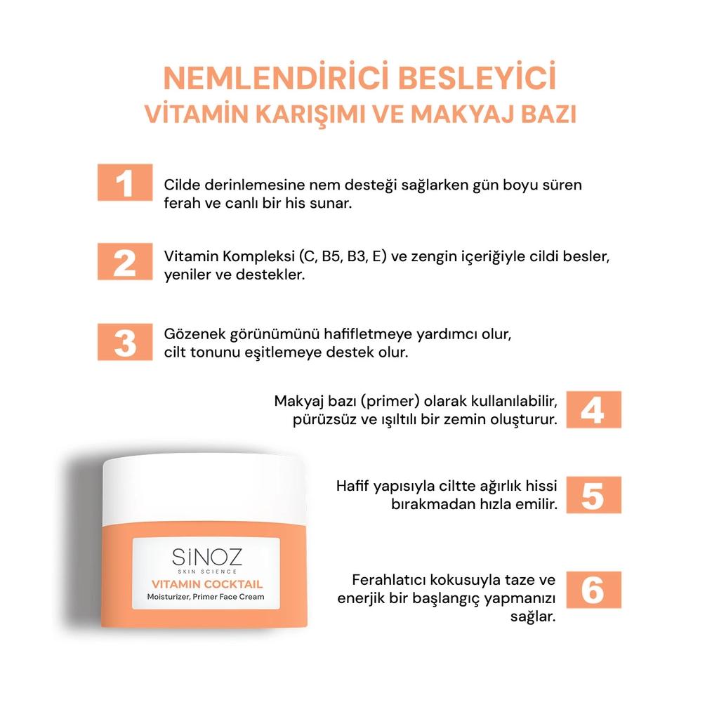 Sinoz Vitamin Cocktail Moisturizing Face Cream 50 ml