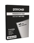 A3 Turbo Peel Instant DTF Film Sheets