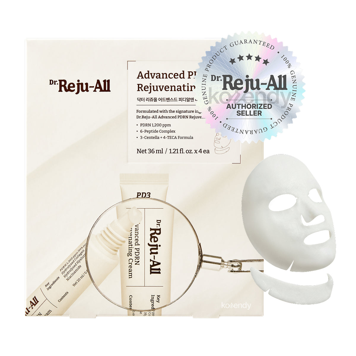 Dr.Rejuall Advanced PDRN Rejuvenating Mask for Face & Neck 4 x 36ml