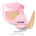 Amuse Dew Power Vegan Cushion SPF 50+ Glow Finish 15g #02 Healthy