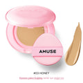 Amuse Dew Power Vegan Cushion SPF 50+ Radiant Finish 15g #03 Honey