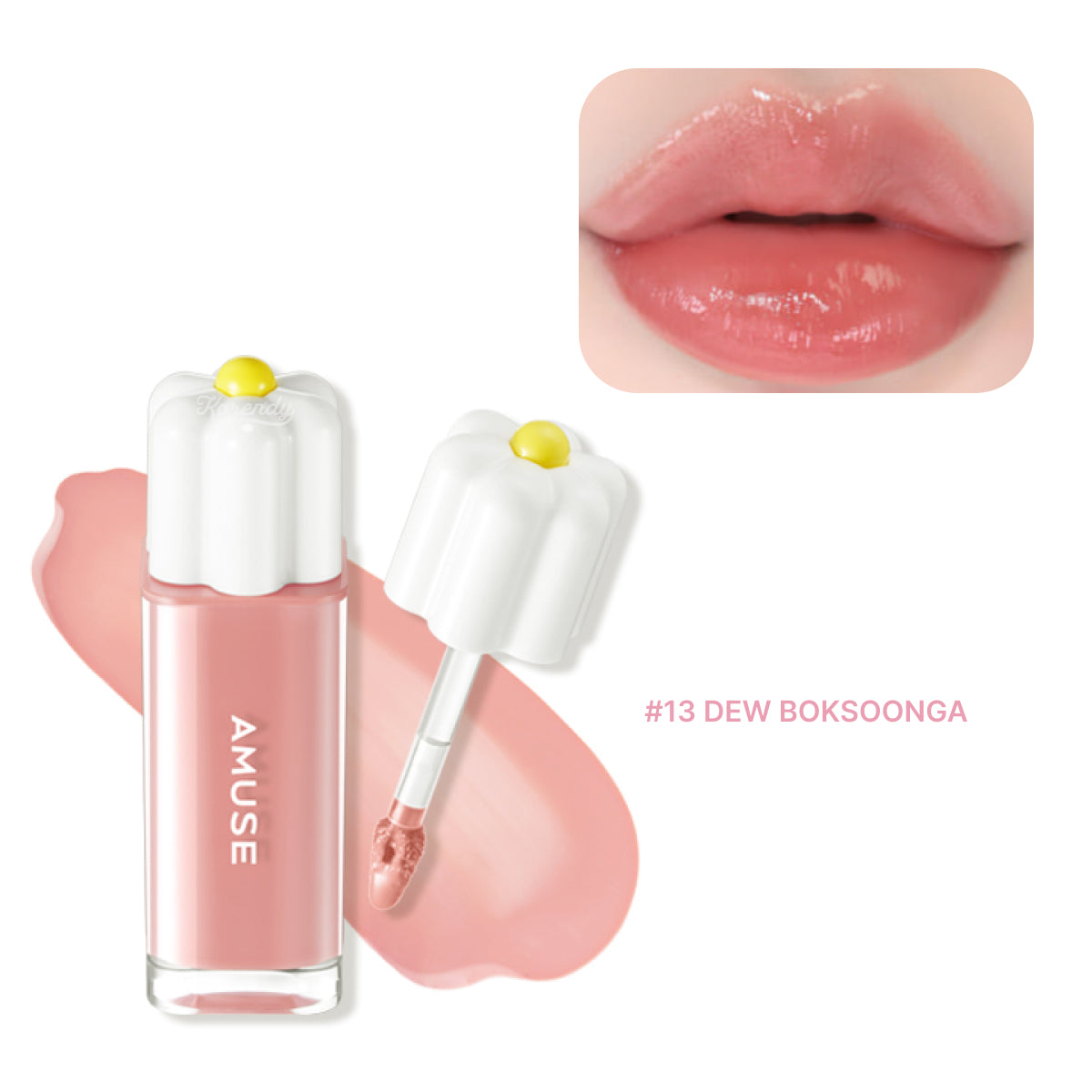 Amuse Dew Tint Hydrating Glossy Lip Color 13 Dew Boksoonga 4g