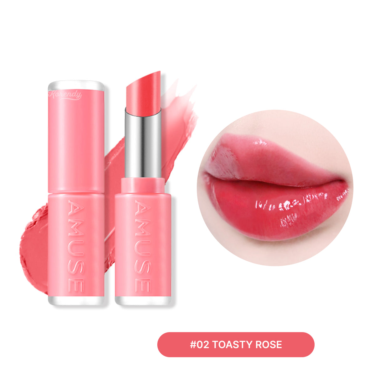 Amuse Fondue Balm Plumping Lip Balm 02 Toasty Rose 2.9g