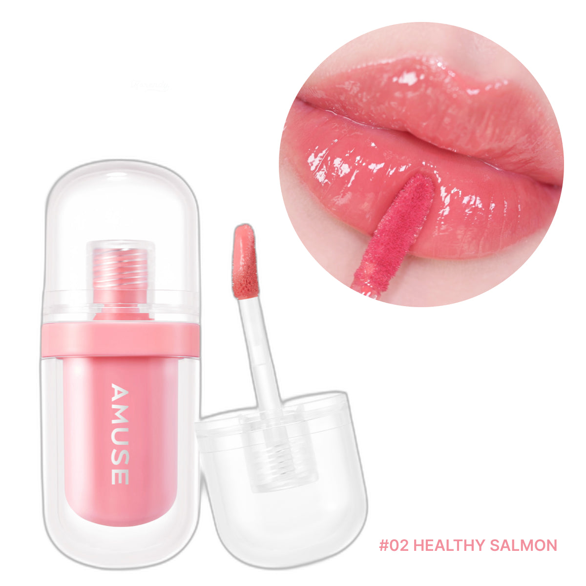 Amuse Jel Fit Tint Long Lasting Lip Gloss 3.8g #02 Healthy Salmon
