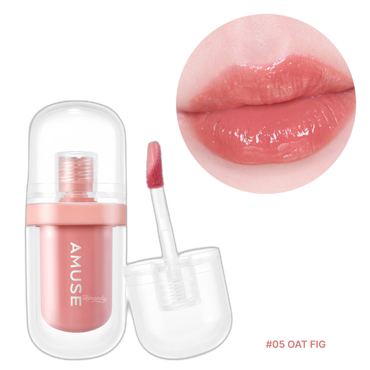 Amuse Jel Fit Tint #05 Oat Fig Hydrating Lip Gloss 3.8g