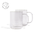 Cove 12oz Glass Mug - Set of 2 - Clear
