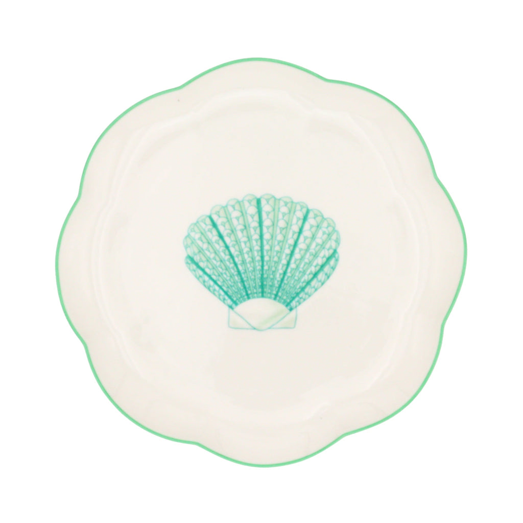 Balearic Blu Scalloped Ceramic Starter Plates – Set of 4 (+1 Bonus Plate)