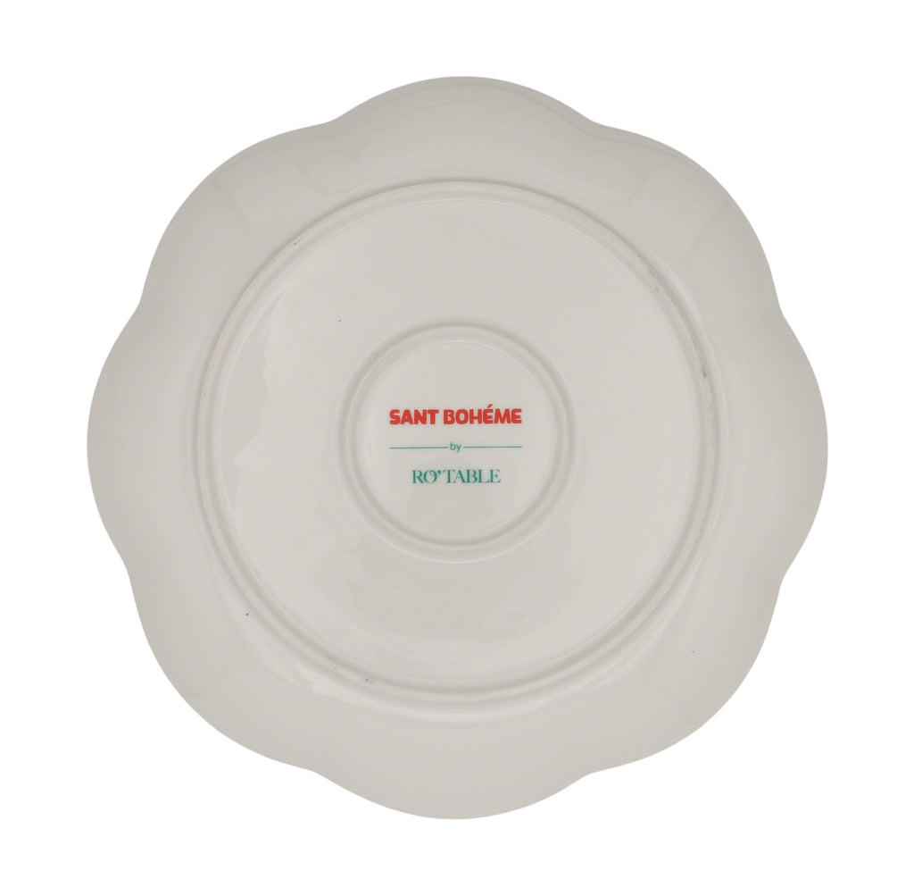 Balearic Blu Scalloped Ceramic Starter Plates – Set of 4 (+1 Bonus Plate)