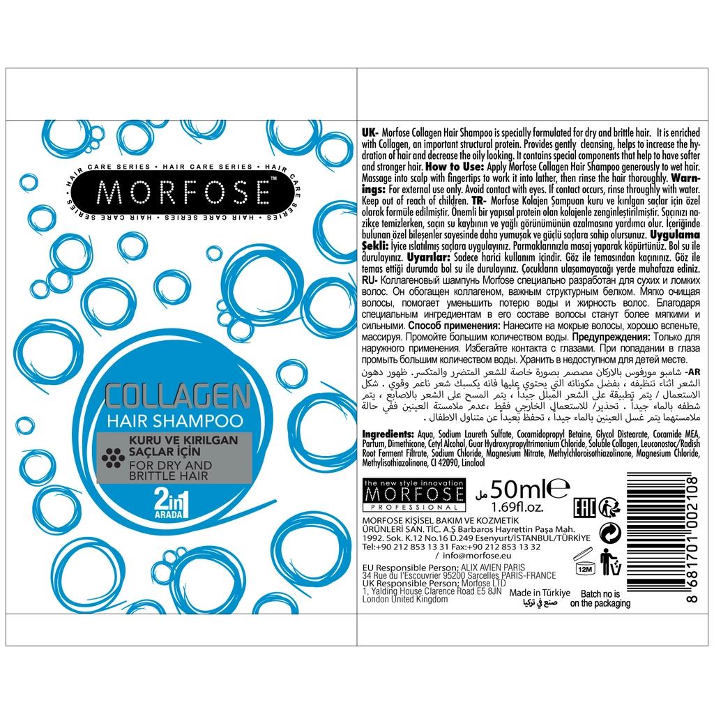 Morfose Collagen Hair Shampoo for Dry and Damaged Hair 50 ml