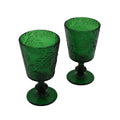 Botanic Imprinted Glass Goblets – Set of 6
