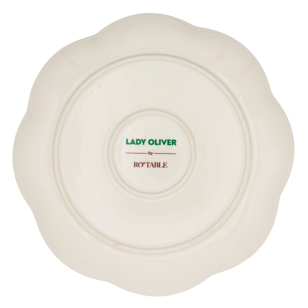 Bumble Homecoming Scalloped Ceramic Starter Plates – Case of 12 (+3 Bonus Plates)