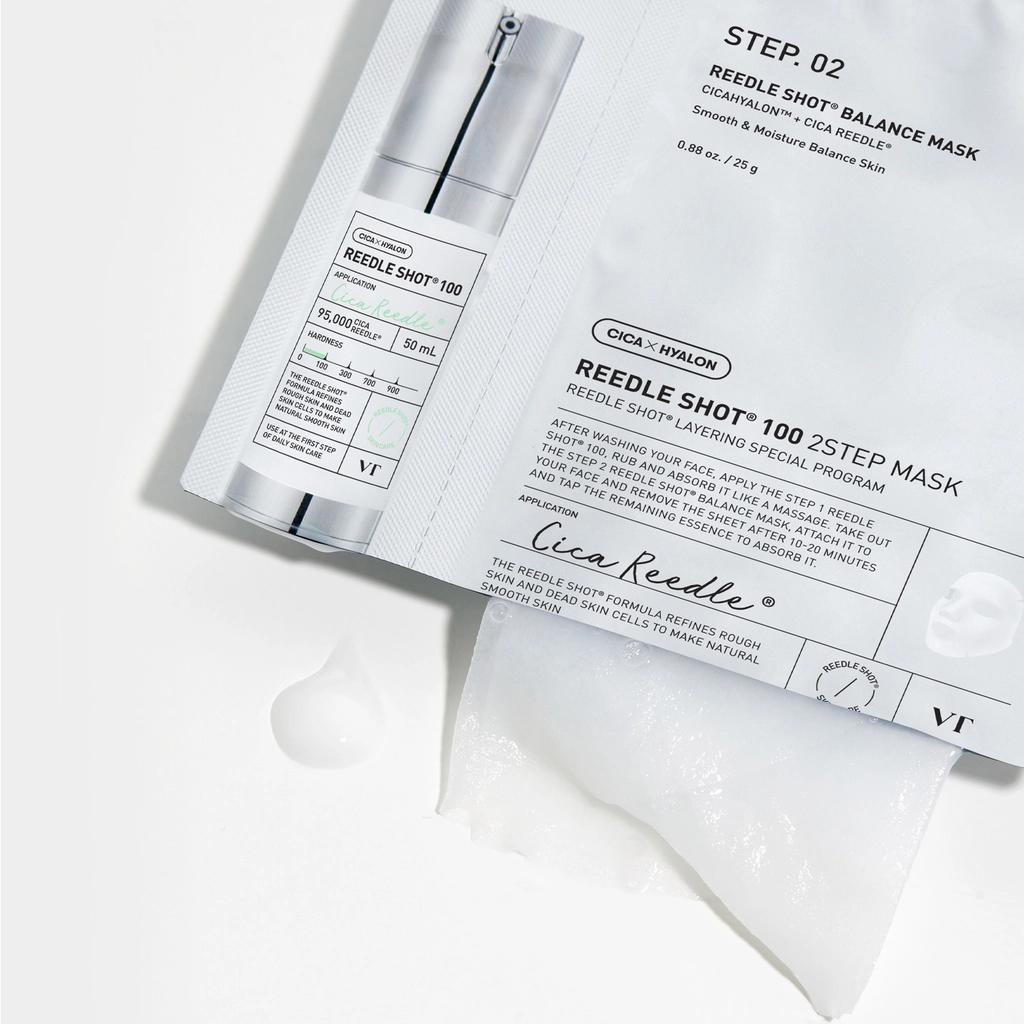 VT Cosmetics Reedle Shot 100 2-Step Mask for Smooth Skin 28g