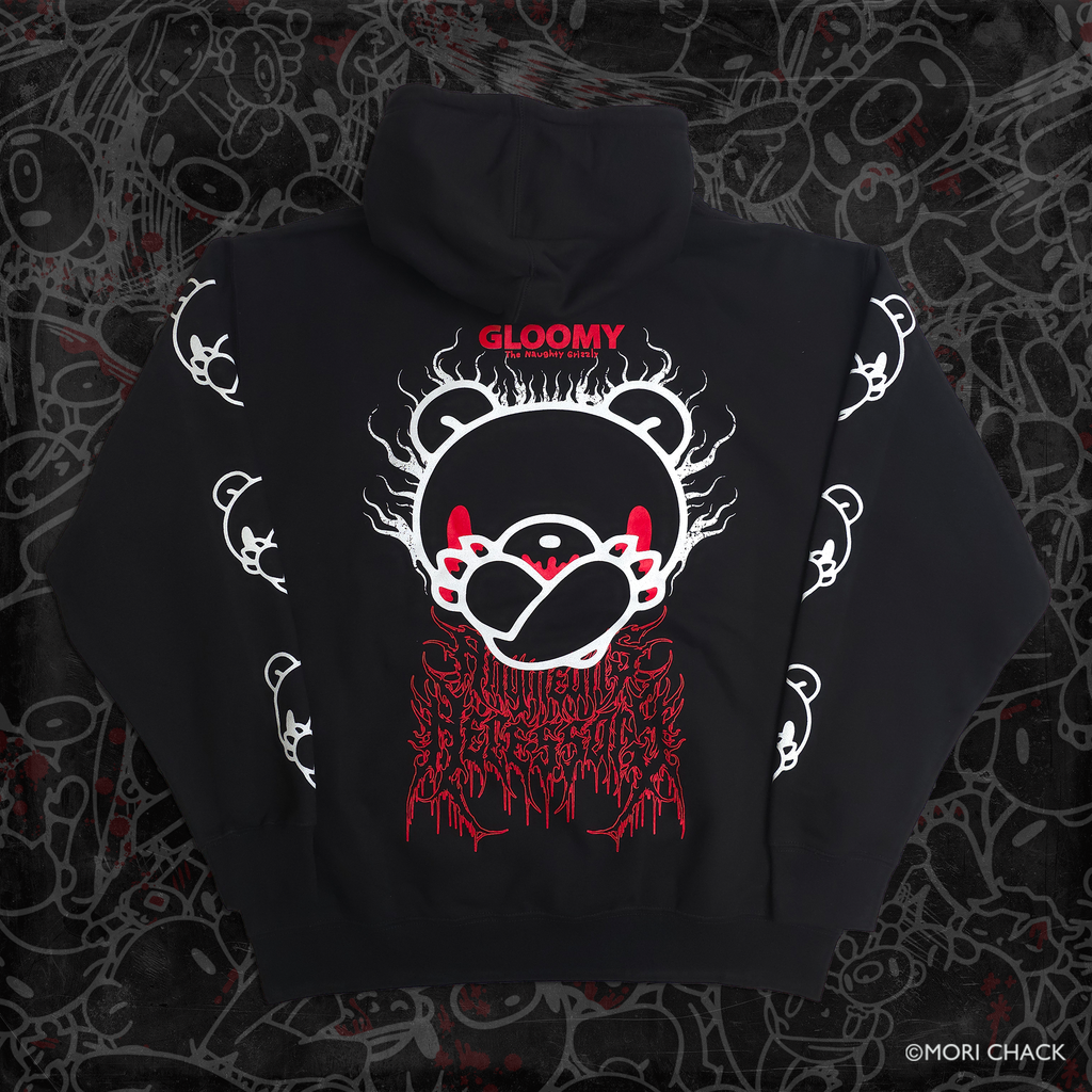 Cross Arms Pullover Hoodie Black