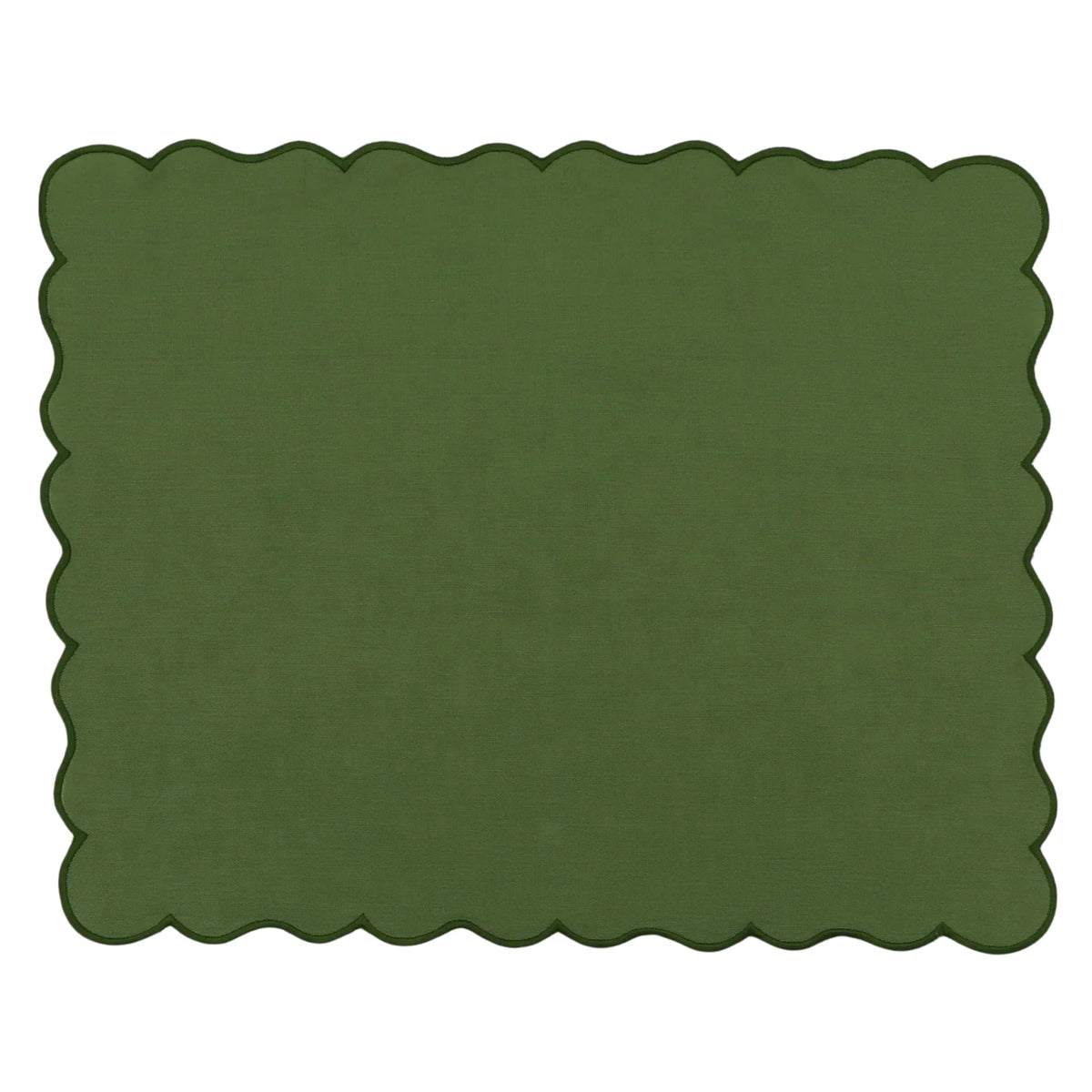 Evergreen Wave Linen Placemats – Set of 4