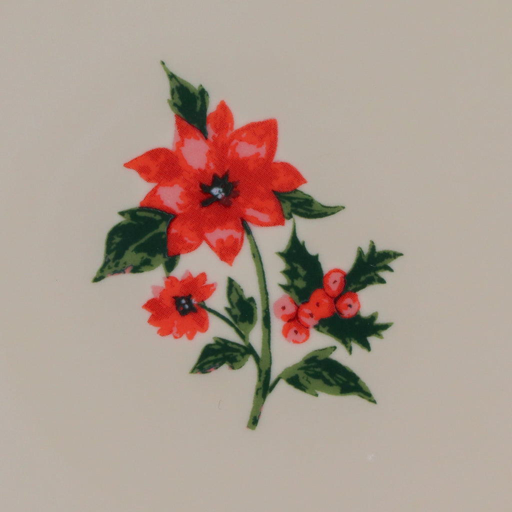 Fabled Flora Scalloped Ceramic Starter Plates – Set of 4 (+1 Bonus Plate)