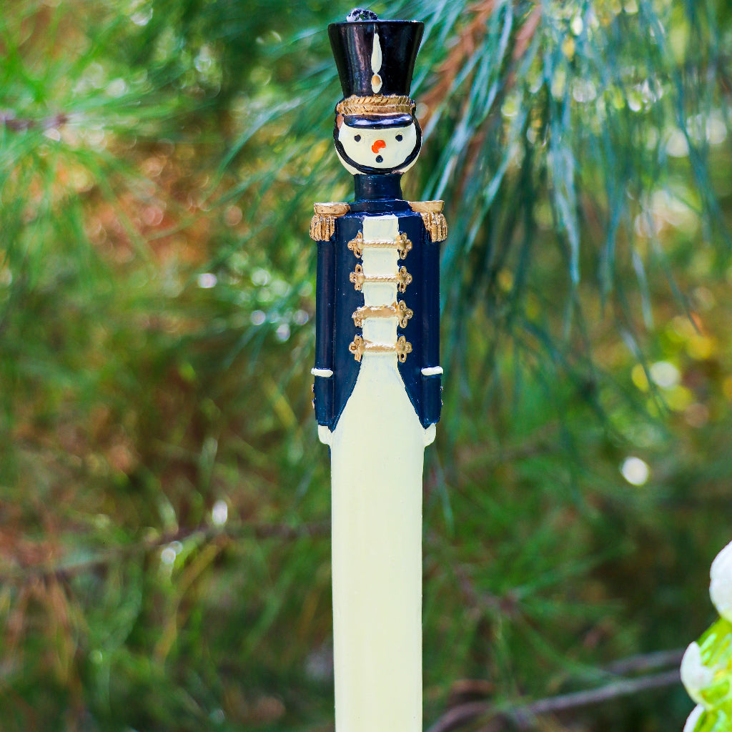 Navy Blue Royal Guard Hand-Painted Candles – Pack of 2