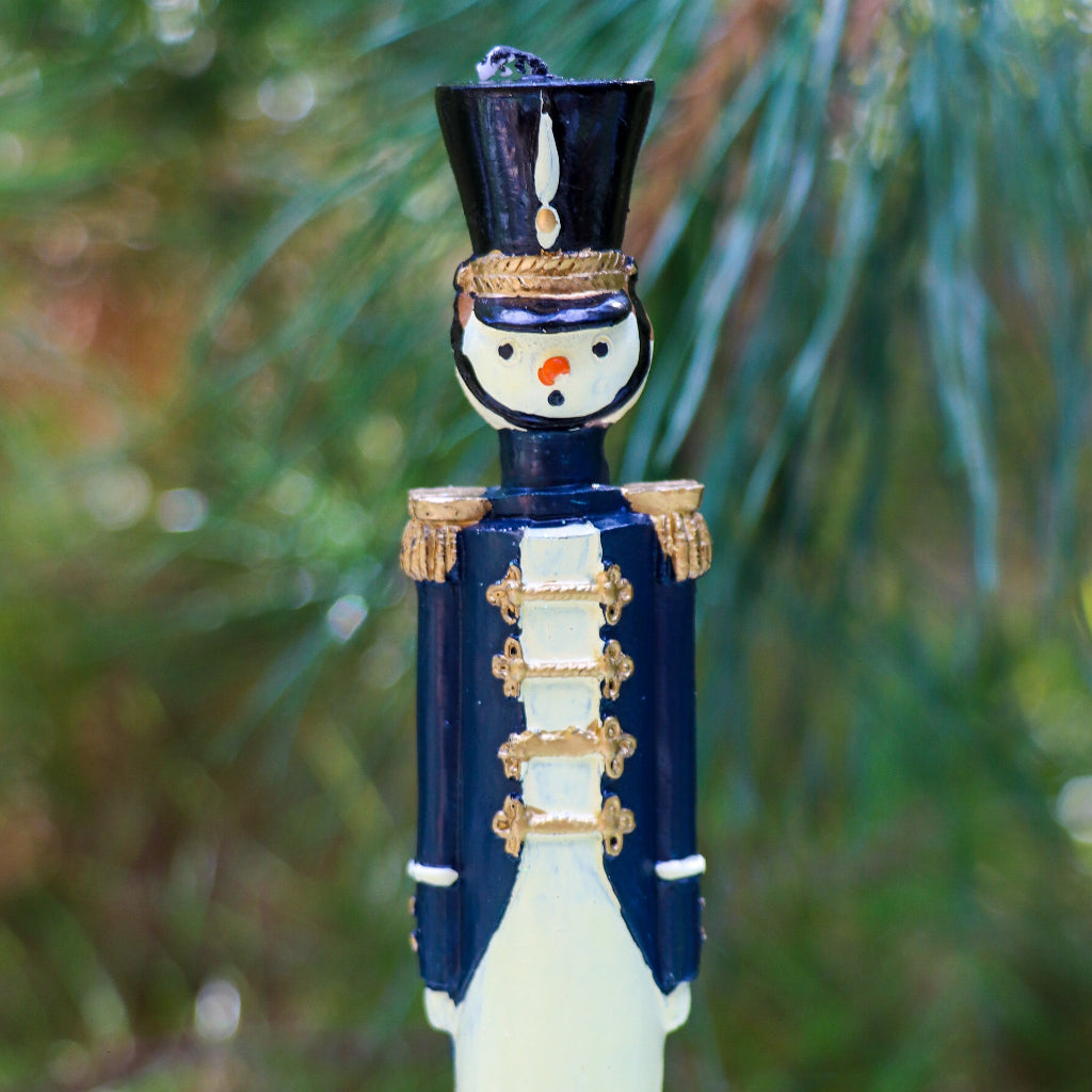 Navy Blue Royal Guard Hand-Painted Candles – Pack of 2