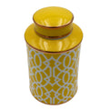 Honeycomb Yellow Ceramic Ginger Jar