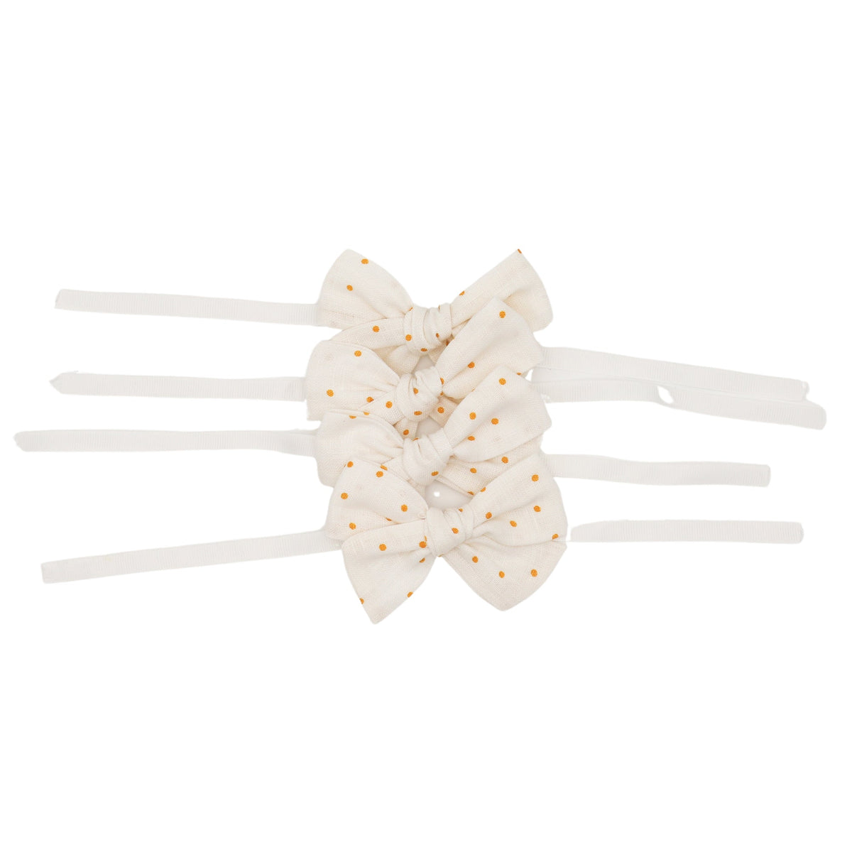 Honeyed Polkadot Linen Napkin Bow Ties – Set of 6