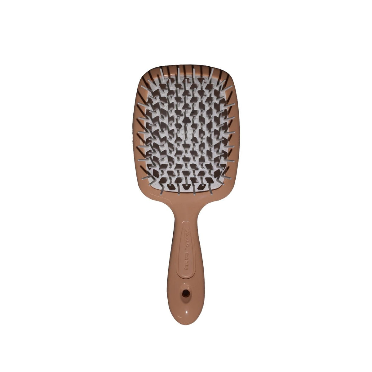Janeke Superbrush Hair Brush Salmon & White 1 pc