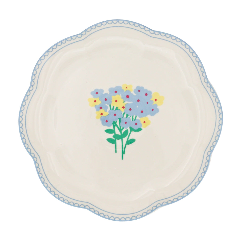 Meadow Flora Scalloped Ceramic Starter Plates – Case of 12 (+3 Bonus Plates)
