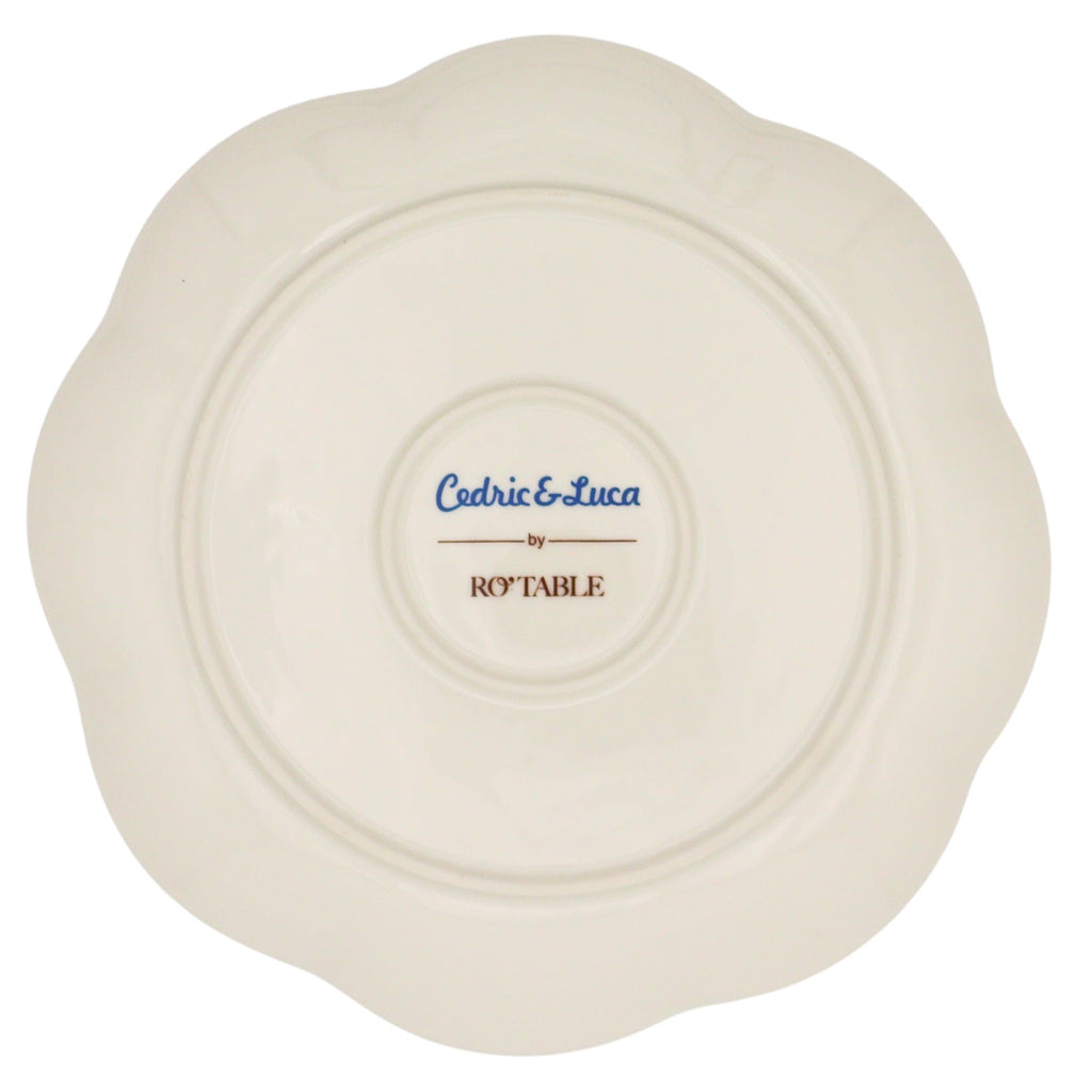 Meadow Flora Scalloped Ceramic Starter Plates – Case of 12 (+3 Bonus Plates)
