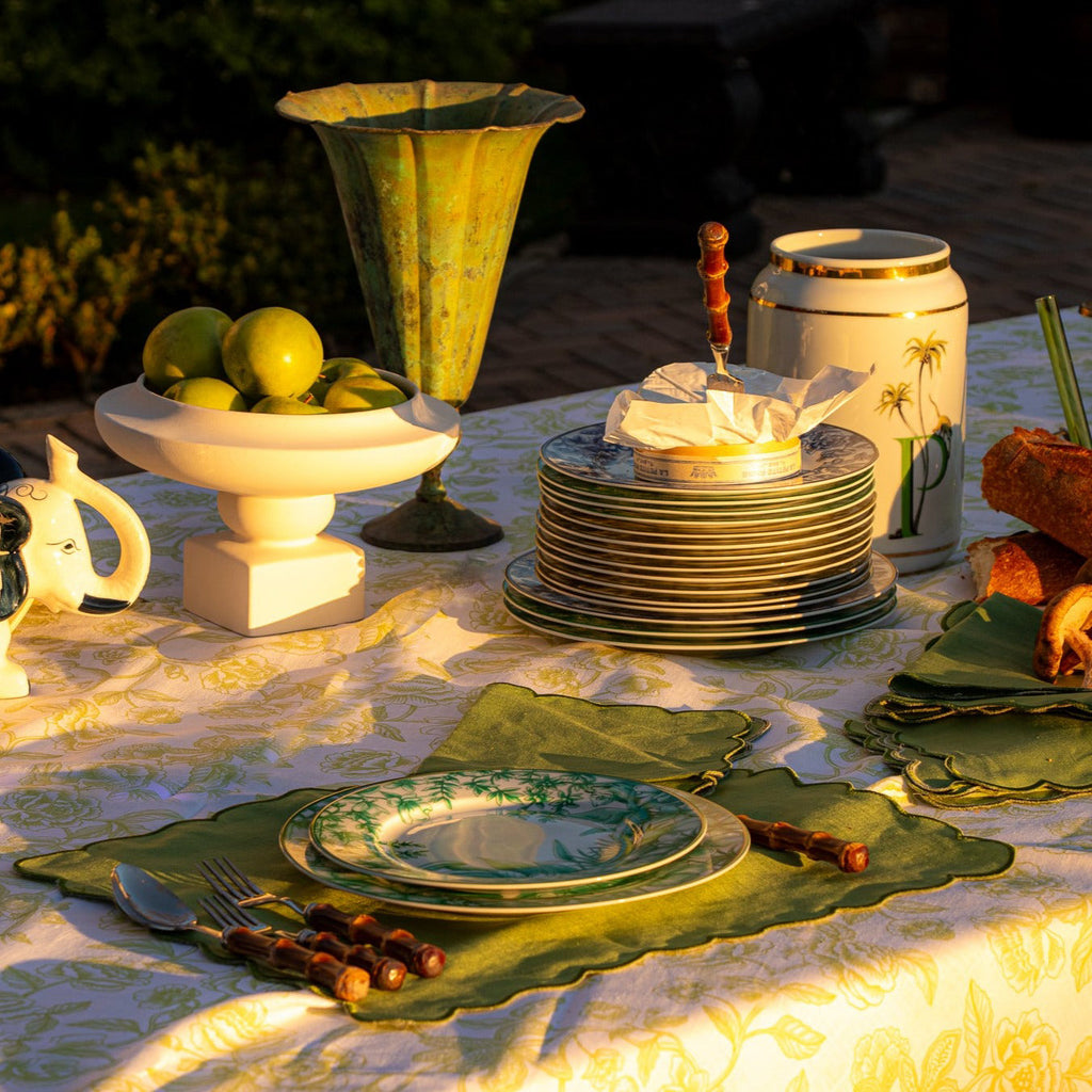 Monsoon Verdant Porcelain Starter Plates – Case of 12 (+3 Bonus Plates)