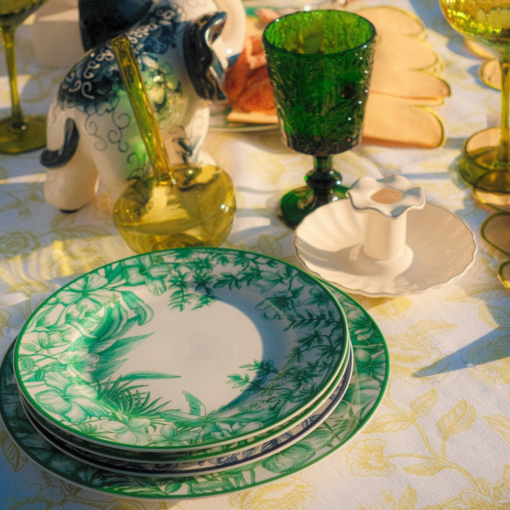 Monsoon Verdant Porcelain Starter Plates – Case of 12 (+3 Bonus Plates)
