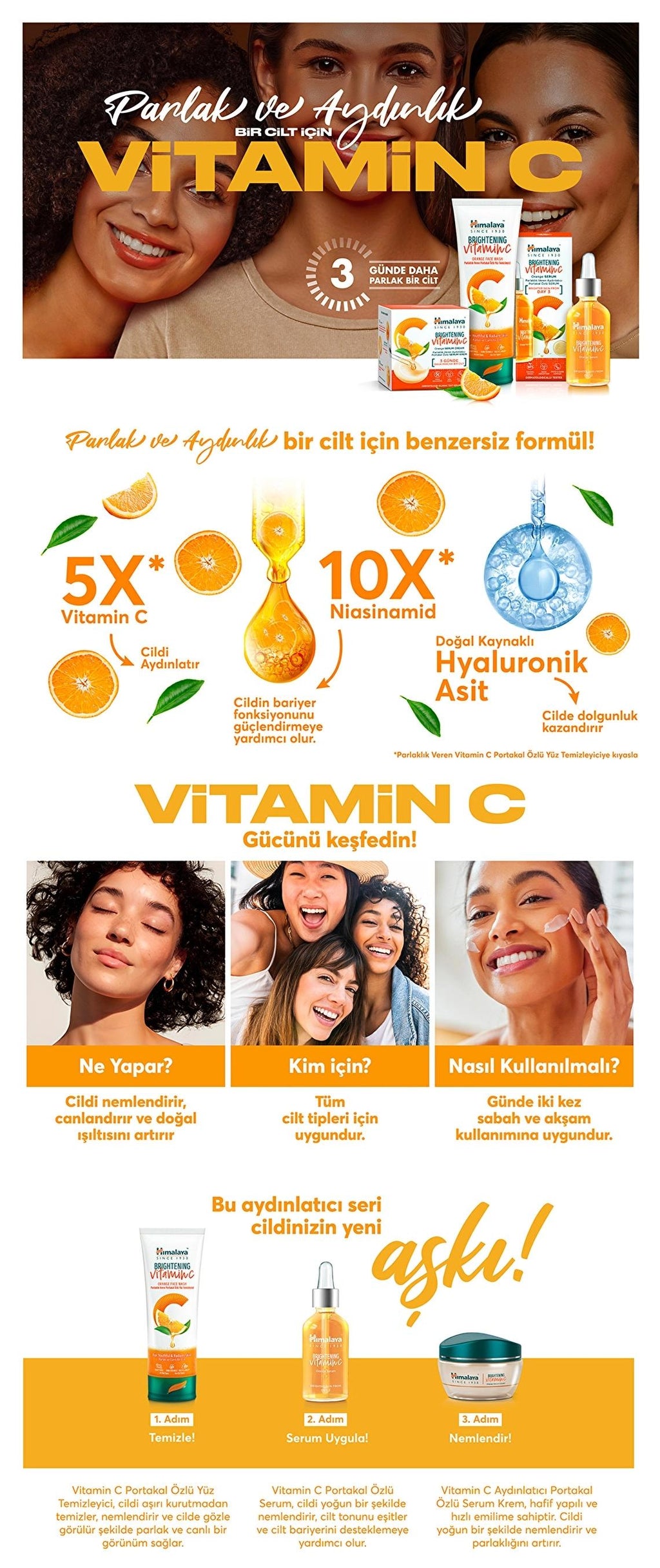Himalaya Brightening Vitamin C Orange Face Wash 100 ml