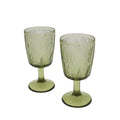 Olive Leaf Glass Goblets – Set of 4